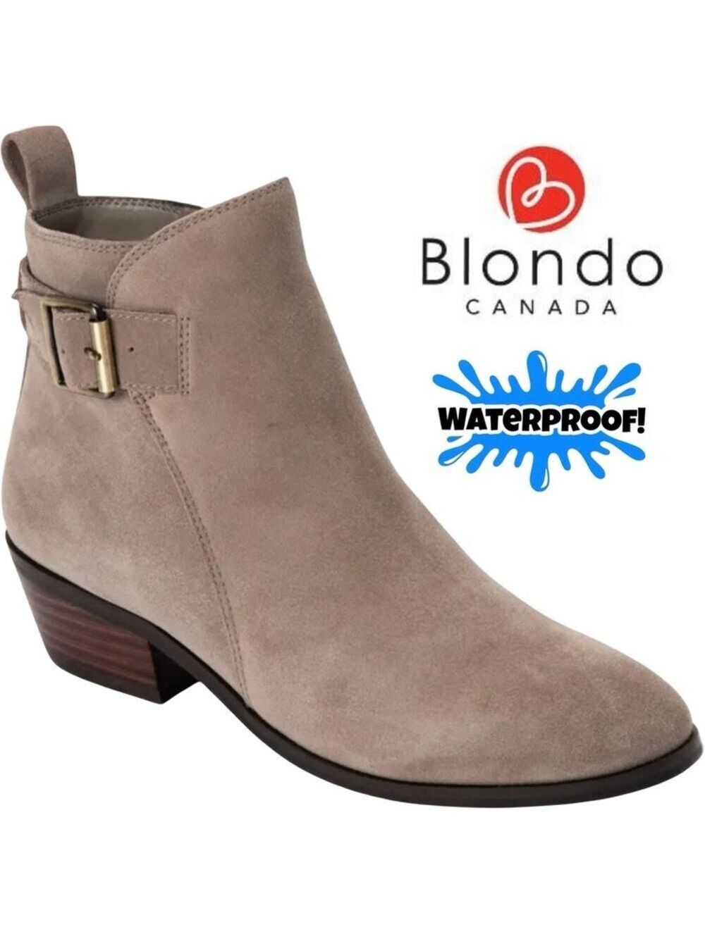 Blondo Waterproof Mushroom Suede Ankle Boot NWOB $150